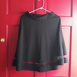 Faith and Joy Black skirt with mesh panel